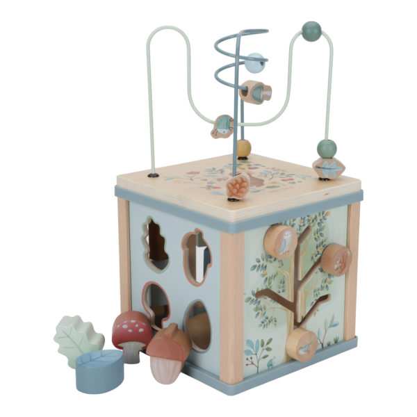 Wooden activity cube - Forest Friends FSC